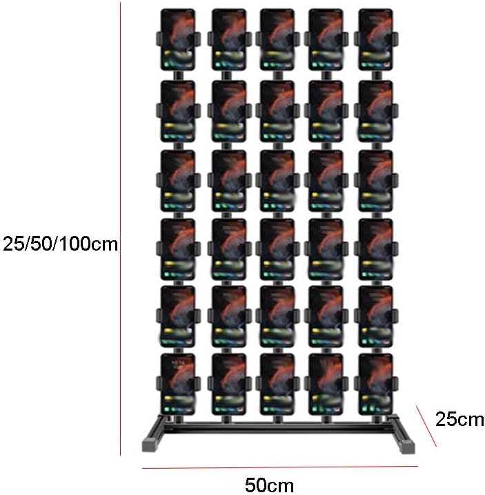 Cell Phone Stand, Heavy Base Multi Cell Phone Placement Rack Mobile Phone Management Storage Holder for Desk, Compatible(50x25x55cm-15)