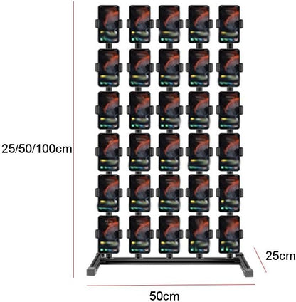 Cell Phone Stand, Heavy Base Multi Cell Phone Placement Rack Mobile Phone Management Storage Holder for Desk, Compatible(50x25x55cm-15)