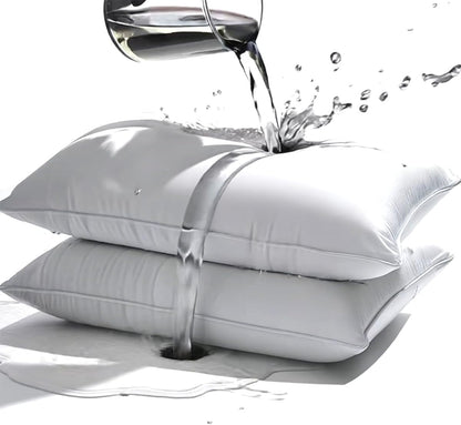 Waterproof Pillow Protectors Queen 20x28 Inches 4 Pack with Zipper Dust Proof Moisture Proof Sweat Proof Pillow Case Cover Protector Soft Cozy White