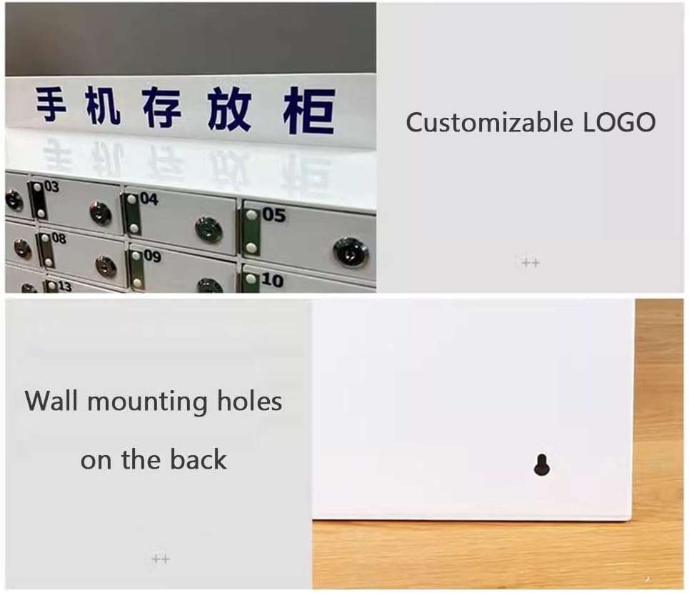 Secure Acrylic Phone Charging Station - 12 Slot Mobile Device Nizer with Lock Easy Access Ideal for Offices Schools Homes - and Stylish Solution,Blanc-12