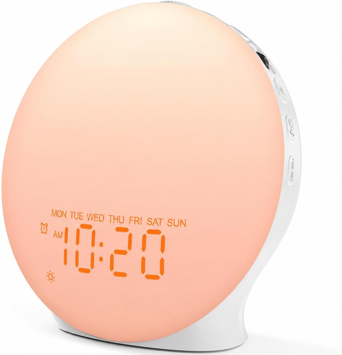 JALL Sleep Sound Machine Sunrise Alarm Clock with 25 White Noise Nature Sounds, Wake Up Light for Bedrooms, Bluetooth Speaker, 8-Hour Sleep Timer, 17 Color Dimmable Lights
