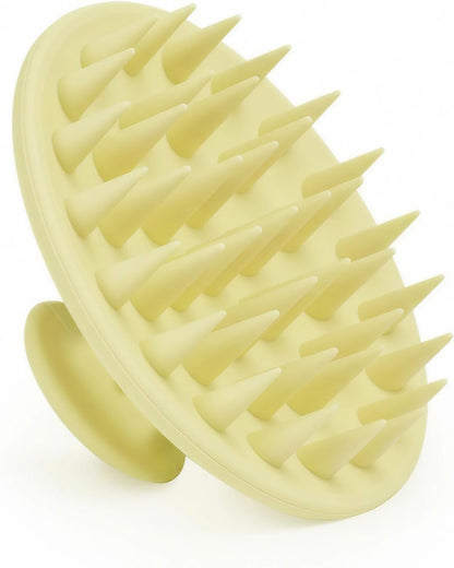 Meartchy Silicone Scalp Massager Shampoo Brush, Scalp Brush for Hair Growth & Dandruff Removal, Hair Scrubber Scalp Stimulator Exfoliator Brush with Soft Bristles for Wet Dry Scalp Care (Black)
