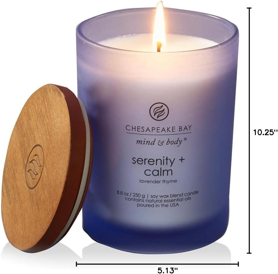 Chesapeake Bay Candle Scented Candle Serenity + Calm (Lavender Thyme) Coffee Table Home Décor
