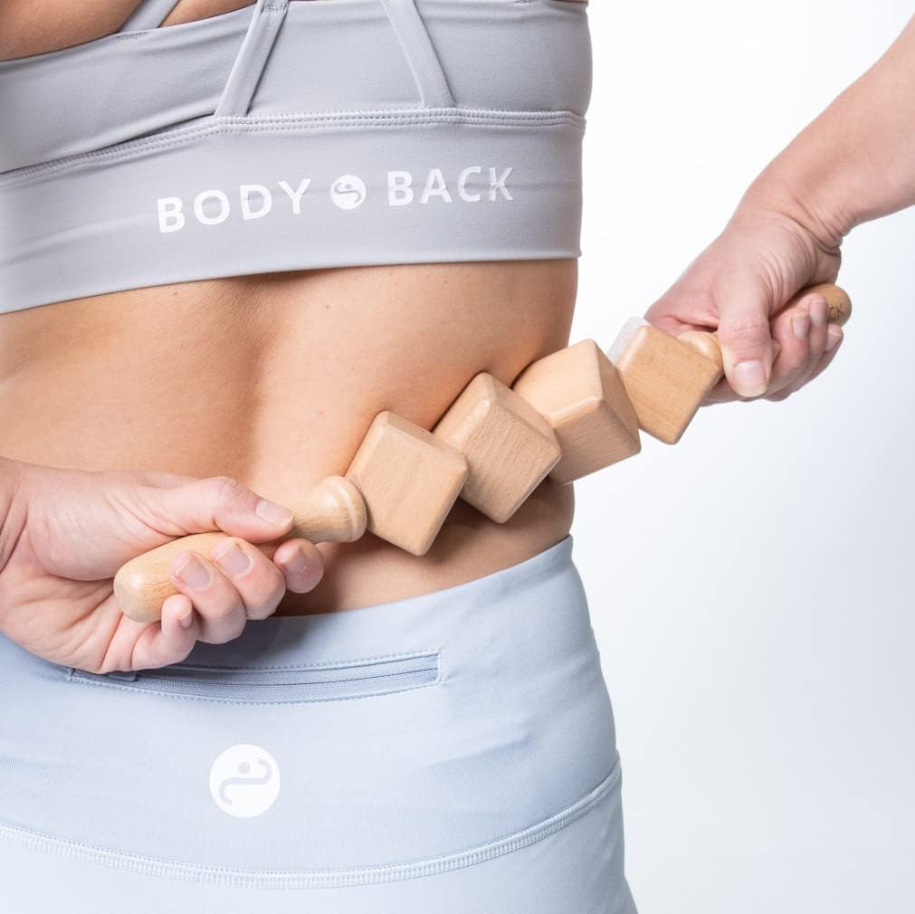 Body Back Wooden Foot Roller - Wood Therapy Massage Tool For Plain Relief