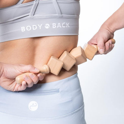 Body Back Wooden Foot Roller - Wood Therapy Massage Tool For Plain Relief