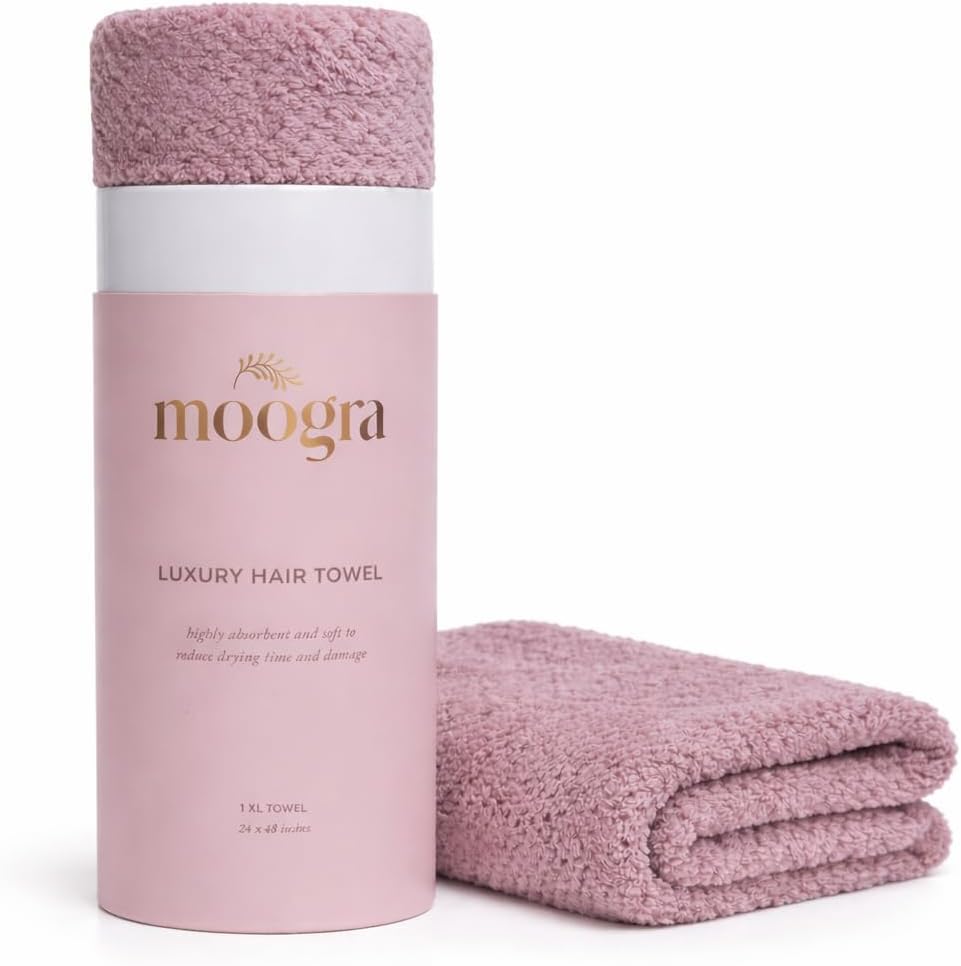 Luxury Microfiber Hair Towel Wrap for Women - Quick Dry, Super Absorbent Hair Turban, Soft & Lightweight Anti-Frizz Towel for Long, Thick & Curly Hair (Sage Green, 48" × 24")