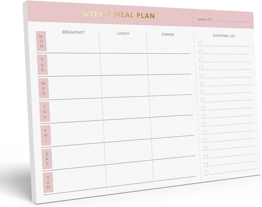 Sweetzer & Orange Weekly Meal Planner and Grocery List Magnetic Notepad. Teal 10x7” Meal Planning Pad with Tear Off Shopping List. Plan Weekly Menu Food for Weight Loss or Dinner List for Family!