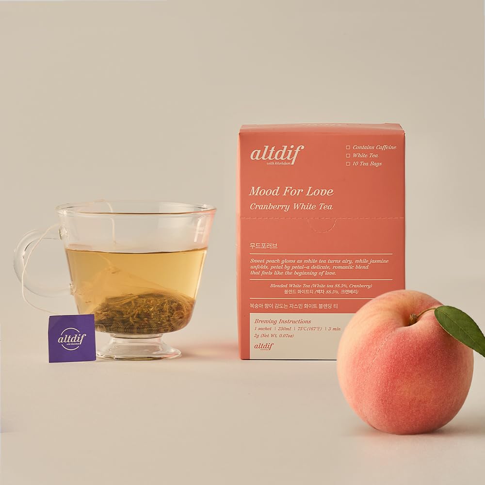 KKOKDAM altdif Mood For Love Cranberry White Tea Blend, 10 Tea Bags