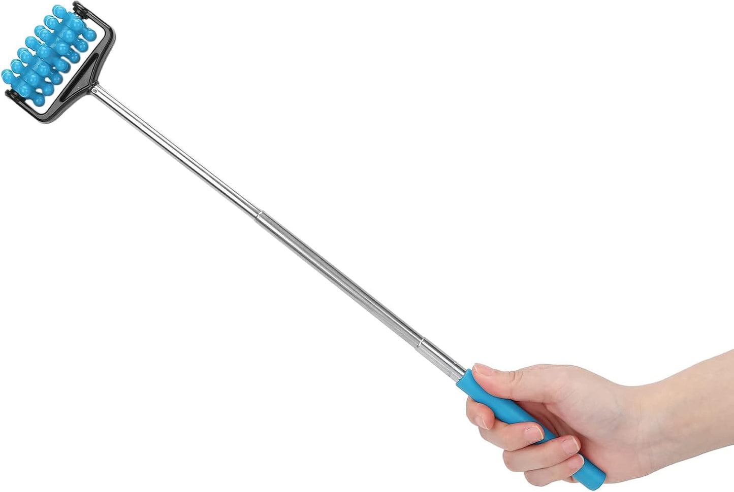 Ymiko Telescopic Massage Stick for Men and Women – Granular Body Roller for Neck, Back, Legs, Sky Blue