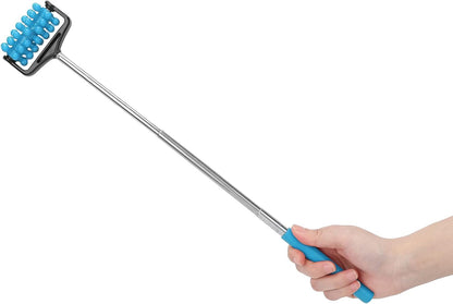 Ymiko Telescopic Massage Stick for Men and Women – Granular Body Roller for Neck, Back, Legs, Sky Blue