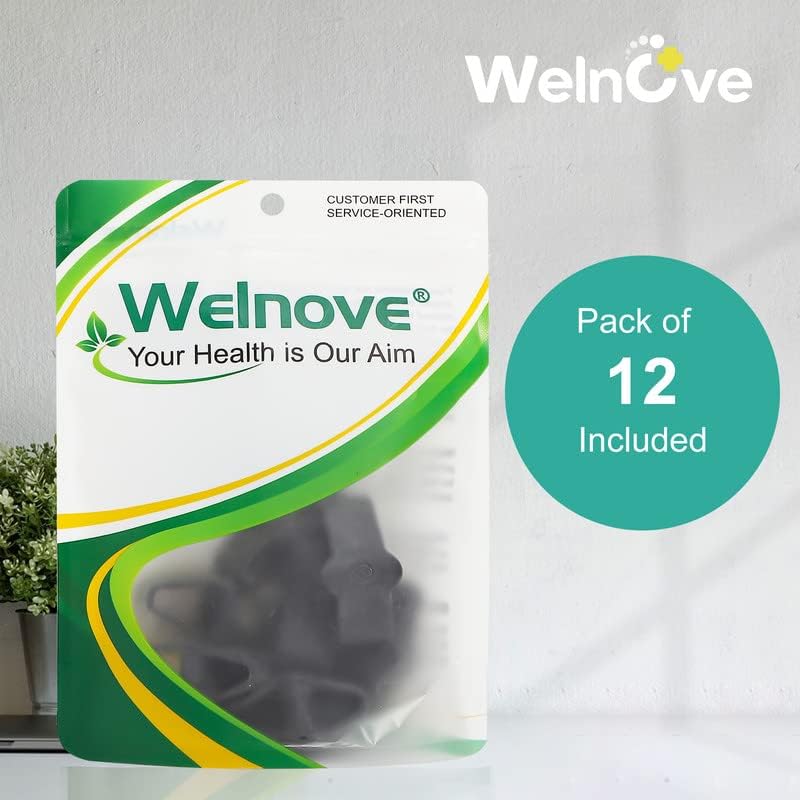 Welnove Pack of 12 Bunion Corrector, Toe Separators with 2 Loops, Big Toe Spacer Suitable for Bunion and Overlap Toe (White)
