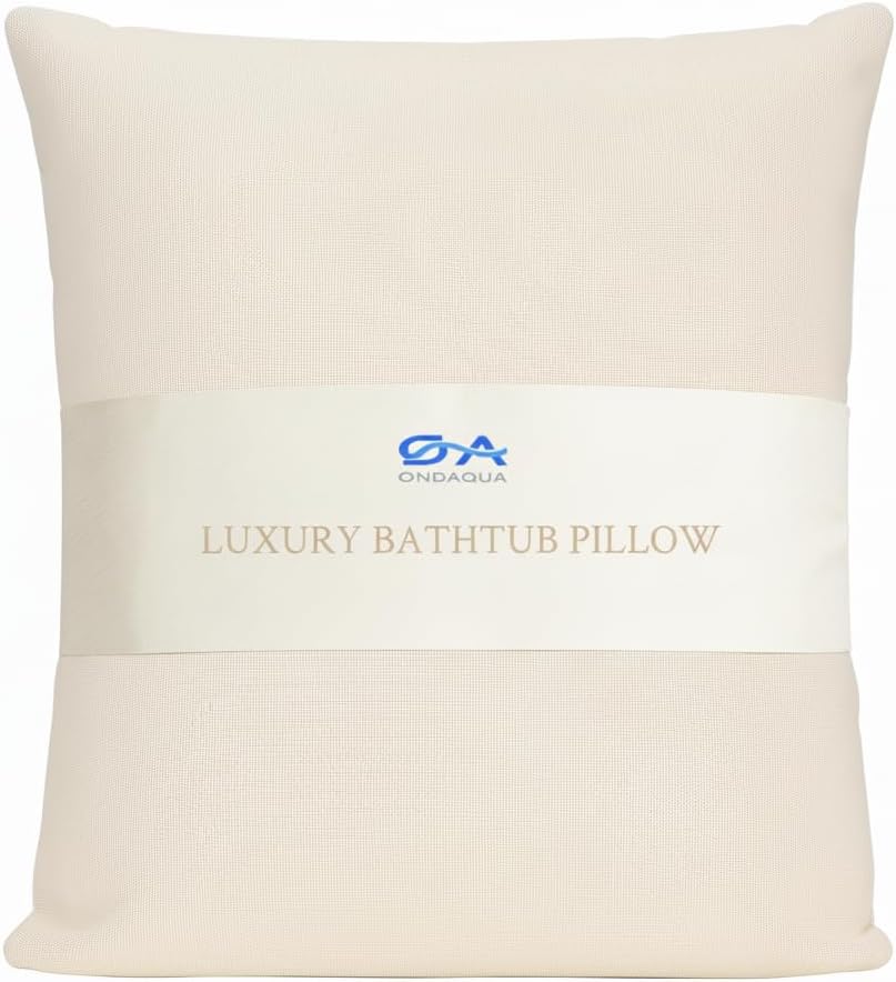 Luxury Bathtub Pillow, Skin-Friendly Cushion, Support Back, Neck & Head, Non-Slip, Adjustable Thickness Fits All Tub, Washable & Quick-Drying - Gift for Christmas Birthday Mother’s Day