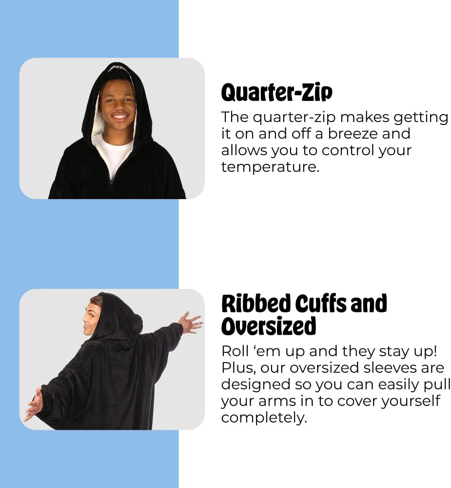 THE COMFY Original | From Shark Tank | Patented | Oversized Sherpa Wearable Blanket Hoodie| Gift for Women & Men | One Size