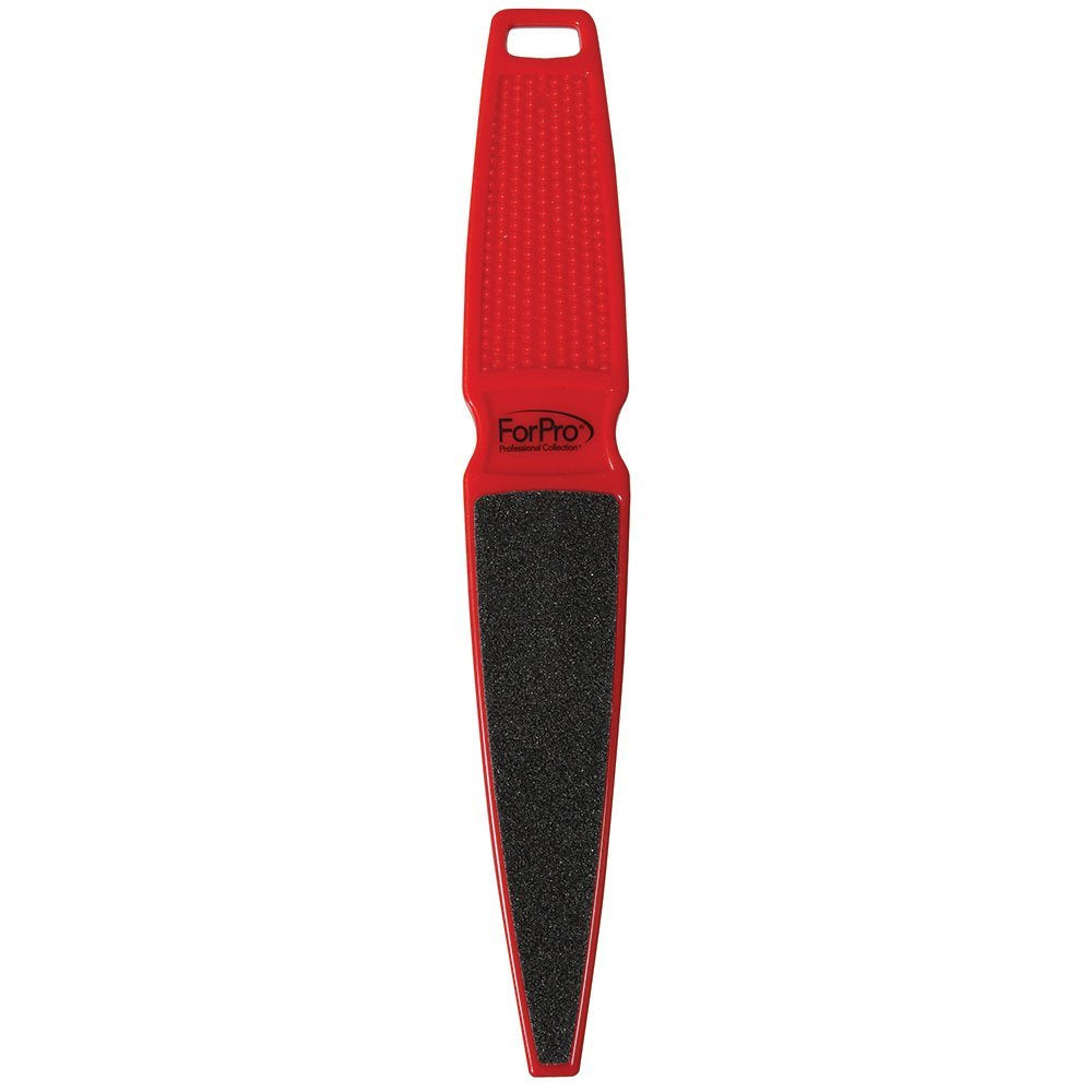 ForPro Professional Collection Pedicure Paddle Foot File, Double-Sided Foot File for Heels, Disposable & Sanitizable, 80/120 Grit, Red, Pack of 12