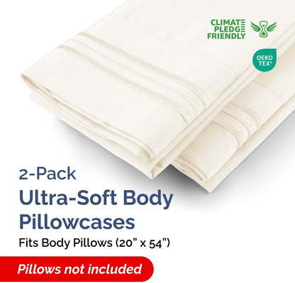 Standard Pillow Cases Set of 10 - Ultra Soft Hotel Quality Pillowcase Covers - Comfy, Cozy & Wrinkle Free - Shrink, Stain and Fade Resistant - Machine Washable Pillow Protectors - 10 Pcs Set - White - Colors B