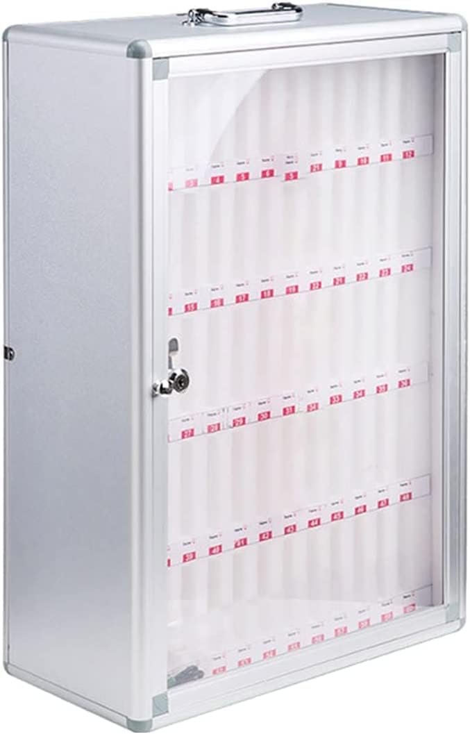 Wall-Mounted Aluminum Alloy Mobile Phone Charging Station & Storage Cabinet Numbered Lockable Cell Phone Storage Box Secure for Schools Offices Events,One Colour,60-One Colour-12