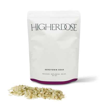 HigherDOSE Serotonin Soak Magnesium Bath Salts, Stress Relief, 32 Oz