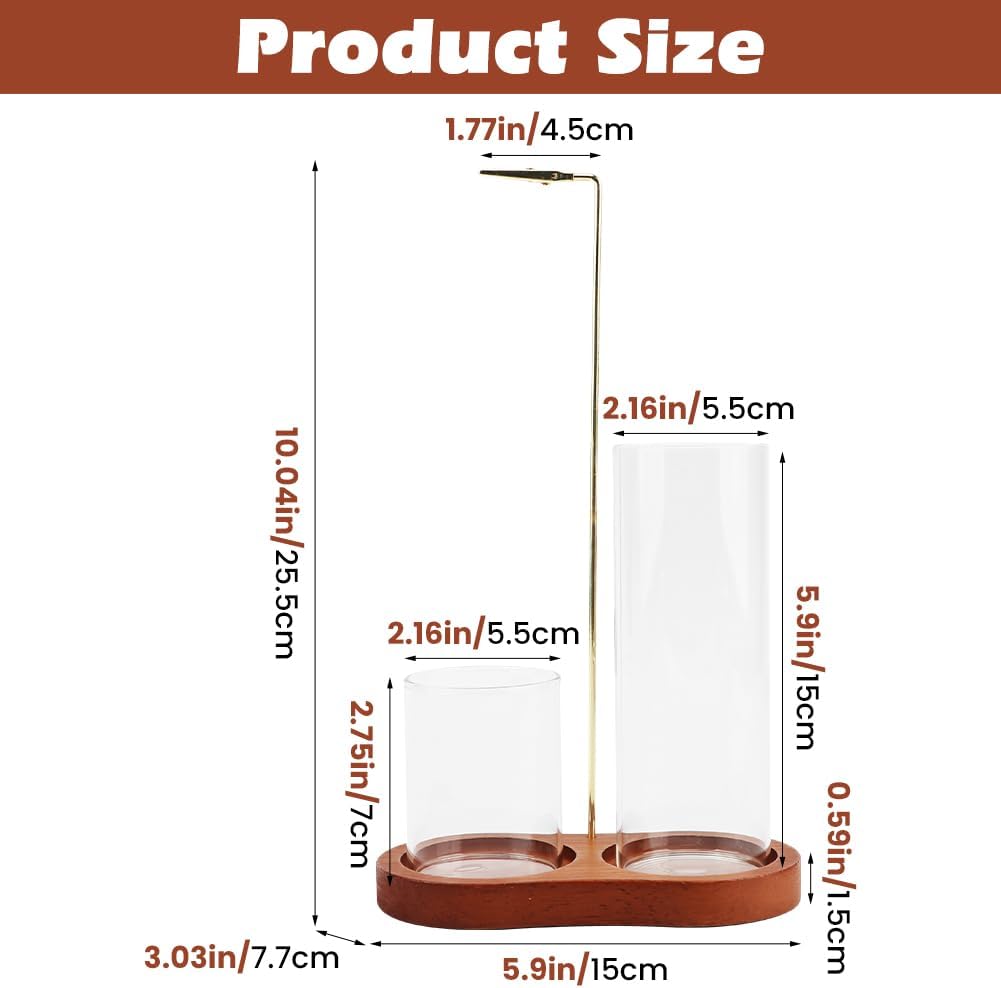 2 in 1 Glass Incense Holder, Incense Sticks Burner Holder with Storage