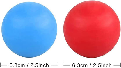 WOVTE Massage Lacrosse Ball for Sore Muscles, Shoulders, Neck, Back, Foot, Body, Deep Tissue, Trigger Point, Muscle Knots, Yoga and Myofascial Release (Blue)