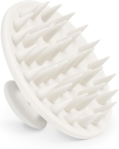 Meartchy Silicone Scalp Massager Shampoo Brush, Scalp Brush for Hair Growth & Dandruff Removal, Hair Scrubber Scalp Stimulator Exfoliator Brush with Soft Bristles for Wet Dry Scalp Care (Black)
