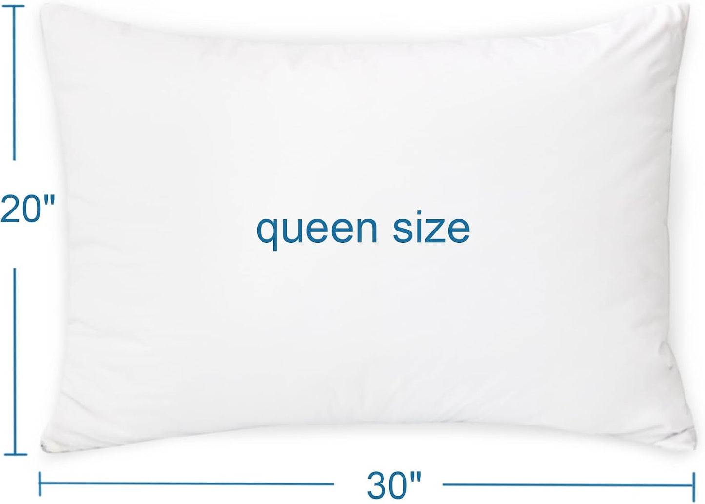 4 Pack Pillow Protectors with Zipper Standard Size, Waterproof, White