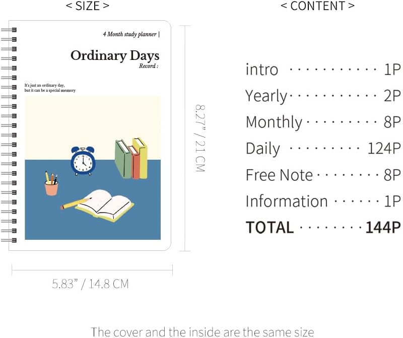 Monolike Basic B5 Monthly + Weekly Planner pad, A SET - Academic Planner, Weekly & Monthly Planner, To-do list, Note pad, Scheduler