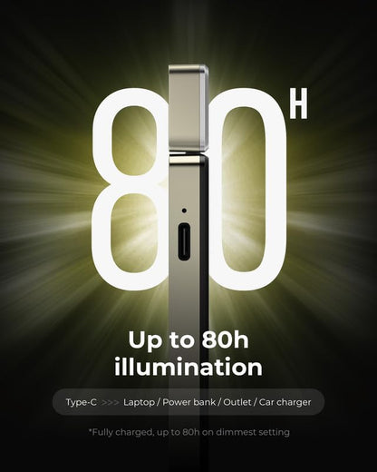 86lux Book Light, Rechargeable Reading Lights for Books in Bed, Ultralight Clip-on LED Bookmark Lamp with 5 Amber Colors & Stepless Dimming for Night Reading for Book Lovers, Kids, Deep Brass