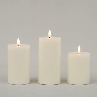 ANGELLOONG Flickering Flameless Candles, Realistic Battery Operated Candles with Remote and Timer, Set of 3 LED Candles for Fall Room Home Wedding Decor Centerpieces Table Party Christmas Decorations