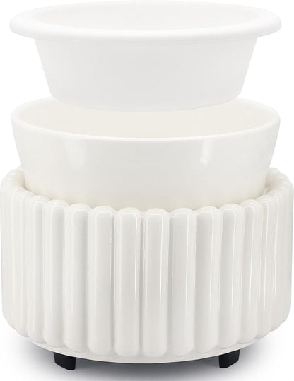 VICTORIA AROMA Ceramic Wax Melt Warmer 3-in-1 Candle Wax Warmer for Scented Wax Melter Electric Fragrance Wax Burner for Home Office Bedroom Gift & Decor…