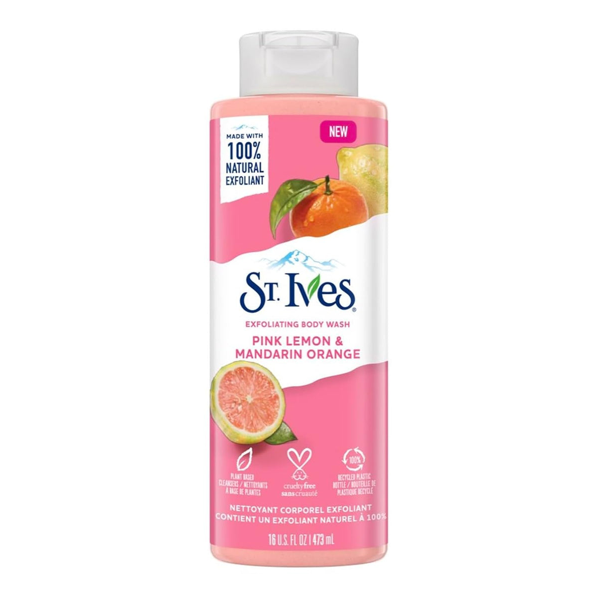 St. Ives Exfoliating Body Wash - Sea Salt & Pacific Kelp Scrub, Natural Body Wash, Body Soap, or Hand Soap with Plant-Based Exfoliants for Glowing Skin, 16 Oz Ea (Pack of 3)