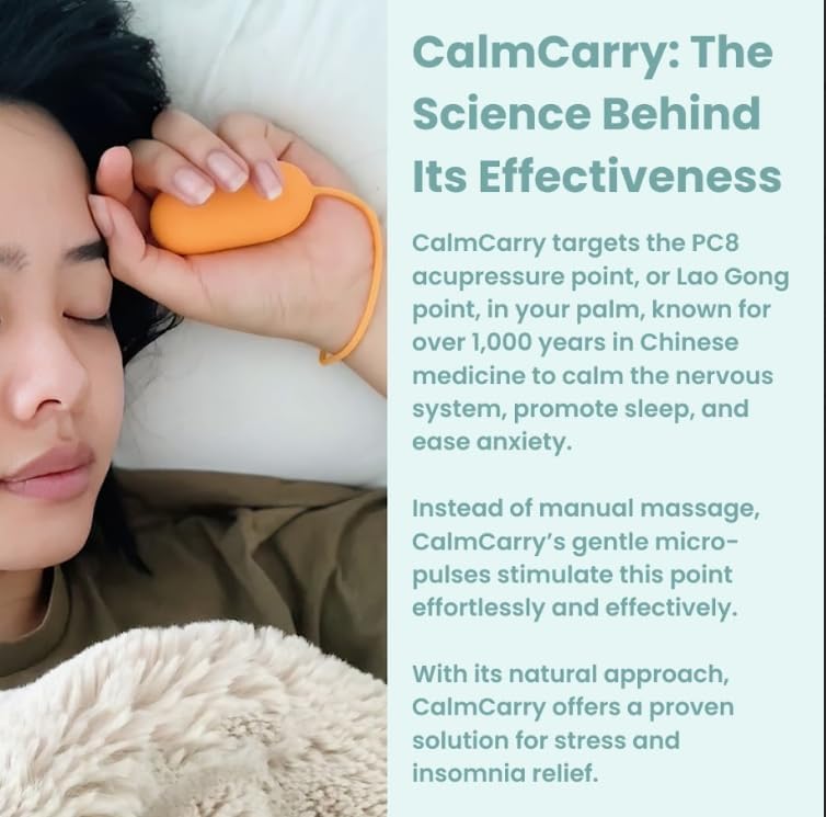 Glowco CalmCarry Sleep Aid Device – Handheld Microcurrent Relaxation Tool, Supports Calm, Focus & Gentle Relief, USB Rechargeable, Portable Wellness Device for Adults & Kids | Gray Calm Carry