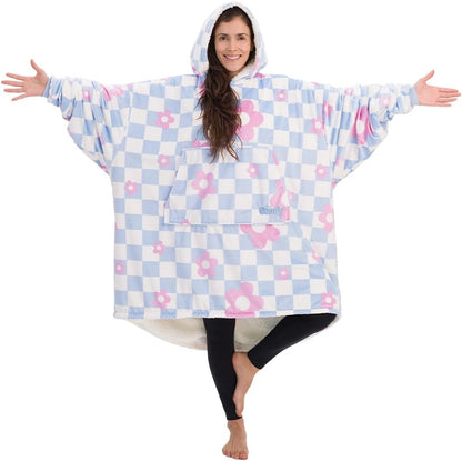 THE COMFY Original | From Shark Tank | Patented | Oversized Sherpa Wearable Blanket Hoodie| Gift for Women & Men | One Size