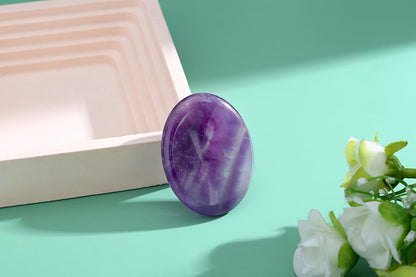 Worry Stone Crystals and Healing Stones Anxiety Fidgets Natural Meditation Accessories 7 Chakra Thumb Sensory Mental Health Depression Stress Anxiety Relief Items Mother's Day Gifts for Women