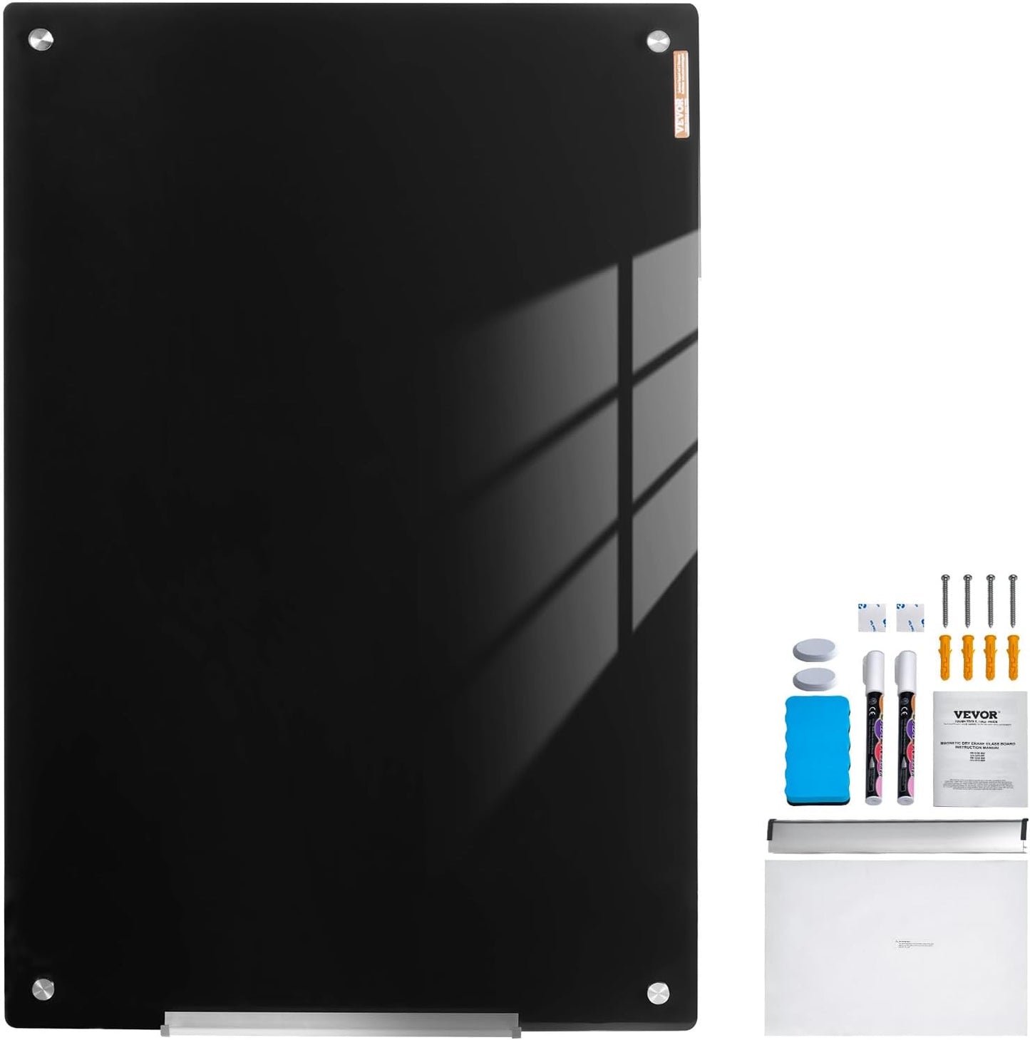 VEVOR Dry Erase Calendar for Wall, 36 x 24 Inches Whiteboard Calendar, Monthly Planner Magnetic Dry Erase Board, 1 Magnetic Erase & 2 Dry Erase Marker & Movable Tray for Restaurant Office Home School