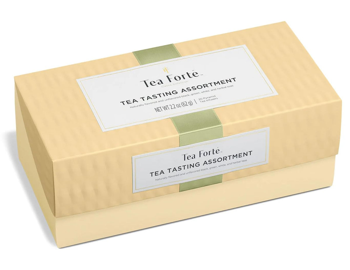 Tea Forte Tea Sampler, 20 Pyramid Infuser Bags, Premium Tea Gift Set
