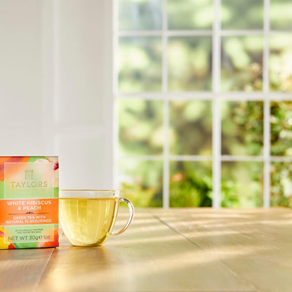 Taylors of Harrogate White Hibiscus & Peach Tea Bags, 20ct (Pack of 1)