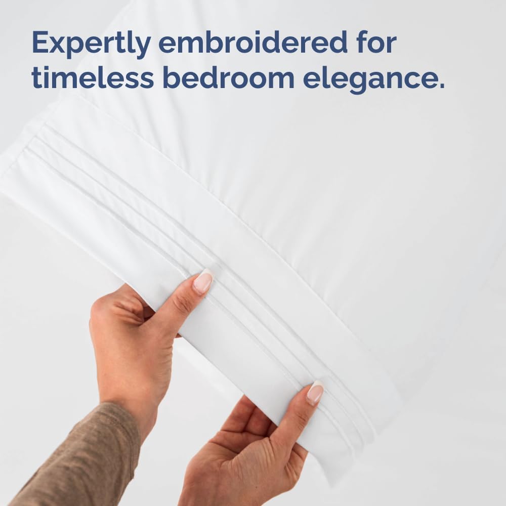 Standard Pillow Cases Set of 10 - Ultra Soft Hotel Quality Pillowcase Covers - Comfy, Cozy & Wrinkle Free - Shrink, Stain and Fade Resistant - Machine Washable Pillow Protectors - 10 Pcs Set - White - Colors A