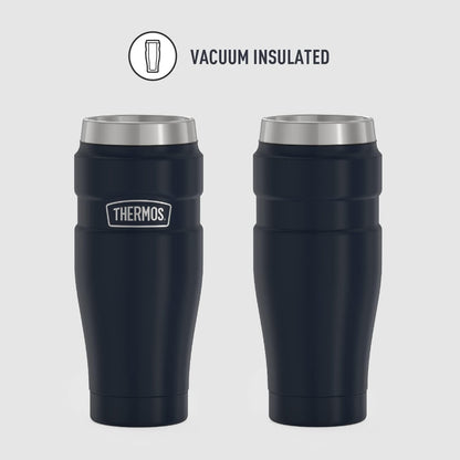 THERMOS Stainless King Vacuum-Insulated Travel Tumbler, 16 Ounce, Matte Steel