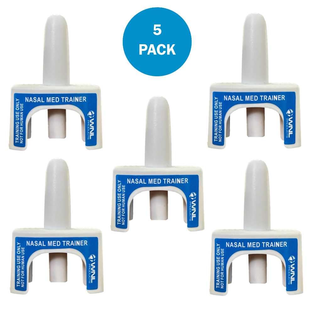 WNL Products Nasal Med Trainer First Aid Training Device, 5-Pack