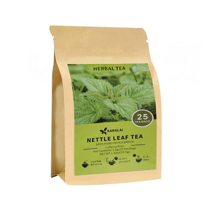 Kuting Premium Nettle Leaf Tea Bags, 100% Natural Healthy Skin Tea, Sugar Free, Gluten Free, Soy Free, Non-GMO, 25pcs Count Round Eco-Conscious Teabags