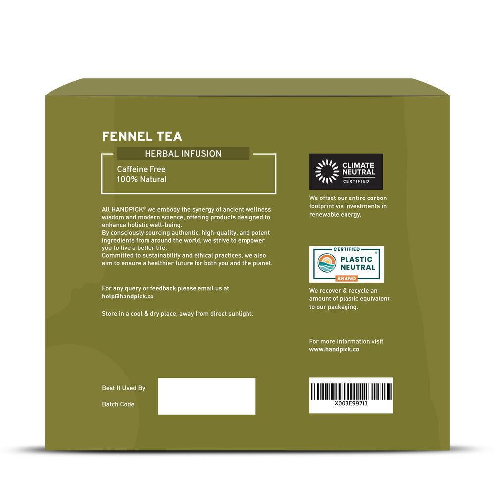 HANDPICK Fennel Tea (100 Teabags) Authentic Indian Origin Natural Grown