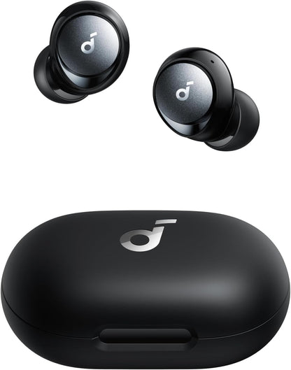 Soundcore by Anker Space A40 Auto-Adjustable Active Noise Cancelling Wireless Earbuds, Reduce Noise by Up to 98%, 50H Playtime, Comfortable Fit, App Customization, Wireless Charge (White)