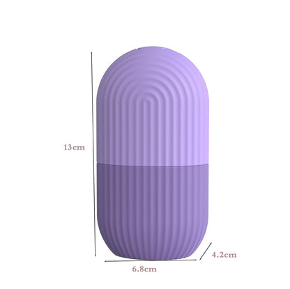 Joyeee Ice Face Roller, Reusable Silicone Mold Face Massage Eye Facial Beauty Skin Care Tools Apply Ice for Shrink Pores Anti Wrinkle Reduce Puffiness Improve Skin Elasticity, Striped