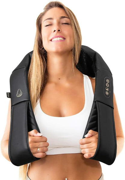 InvoSpa Shiatsu Neck and Back Massager with Heat - Deep Kneading Pillow for Massage - Electric Full Body Massager