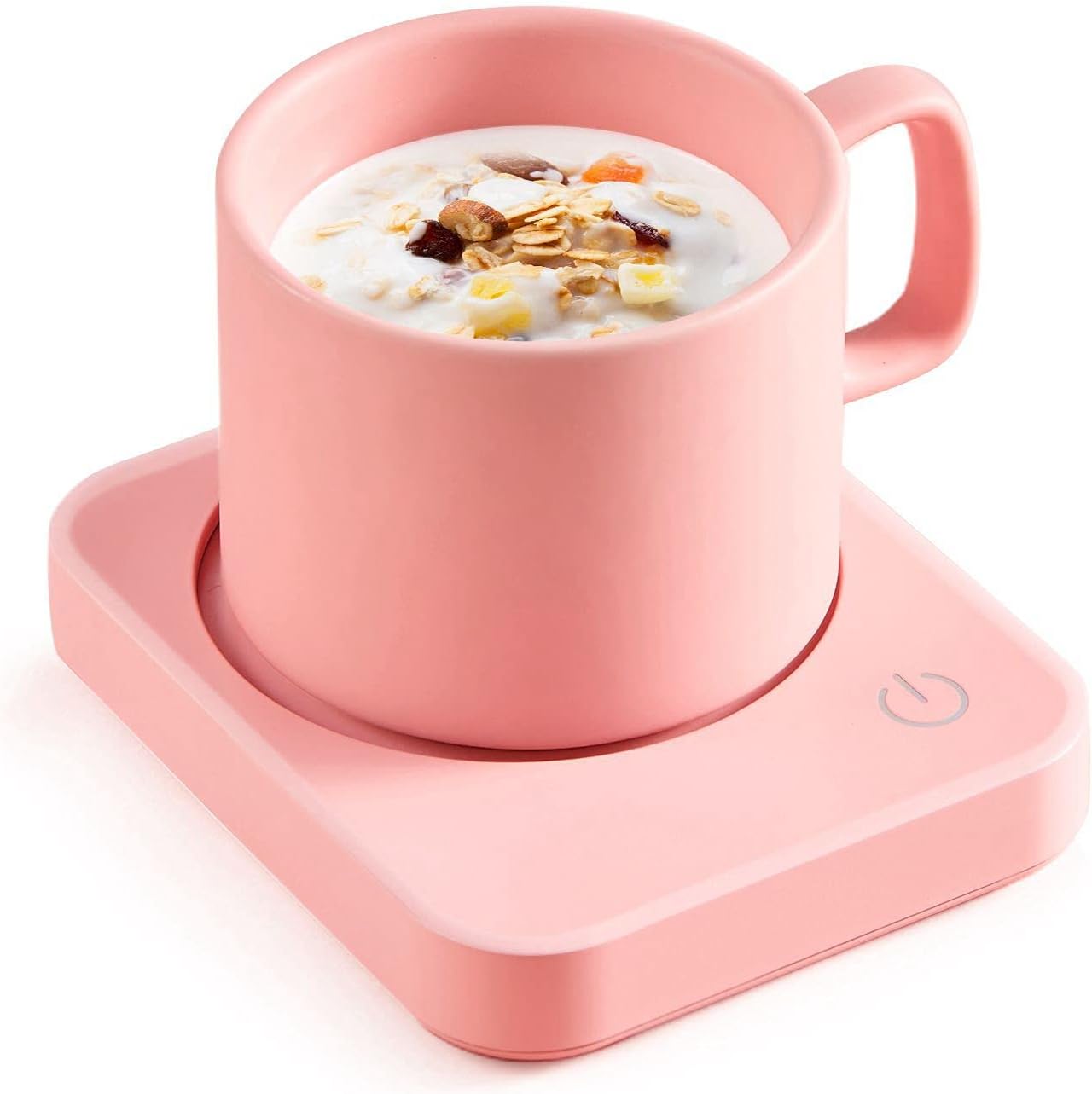 VOBAGA Coffee Mug Warmer for Desk with Auto Shut Off & 3-Temp Settings, Coffee Cup Warmer with Smart Safety Alert Home Office Accessory, Perfect for Coffee, Tea, Milk (Mug for Display)