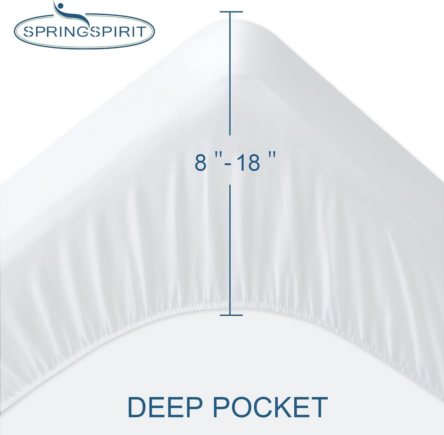 Queen Mattress Protector Waterproof Cover Absorbent Fitted Sheet up - 18'' Deep Pocket Mattress Cover Queen Size Bed Sheets, Terry Machine Wash Protection Mattress Protector
