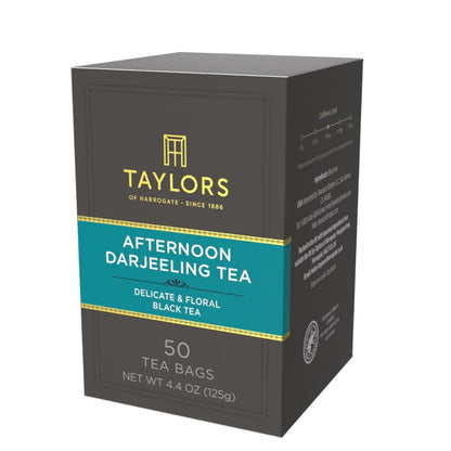 Taylors of Harrogate Afternoon Darjeeling Black Tea, 50ct (Pack of 1)