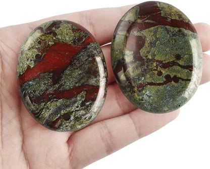 Natural Polished Thumb Palm Crystal for Meditation, Labradorite Worry Stone for Stress Relief, Anxiety Support & Pocket Reiki Healing