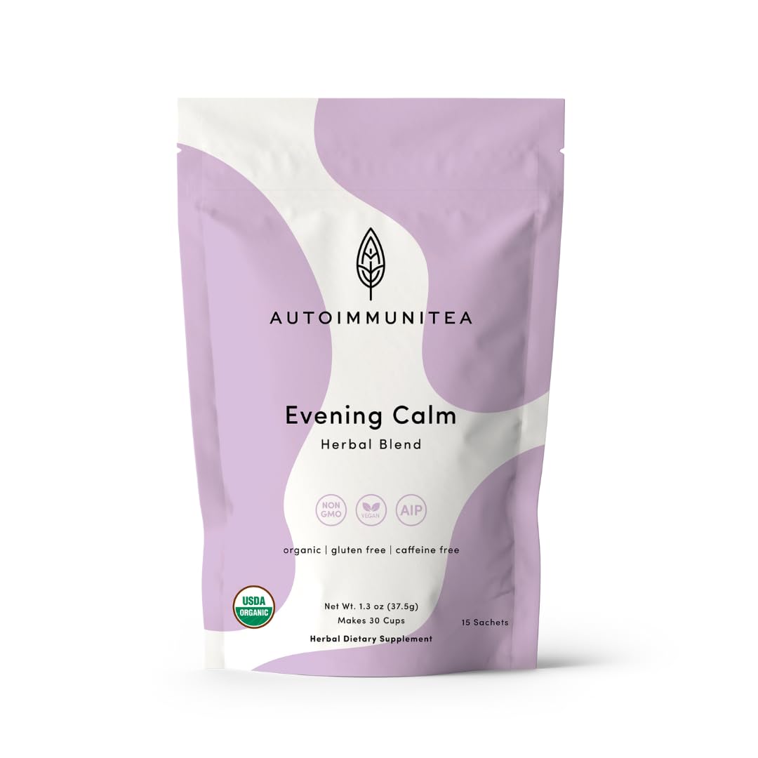 Organic Lavender Tea Loose Leaf Tea Bags – Sleep Tea, Passion Flower Tea, Calming Tea, Nighttime Tea, Relaxing Tea, Tulsi, Stress Tea, Caffeine Free AIP Bedtime Herbal Blend
