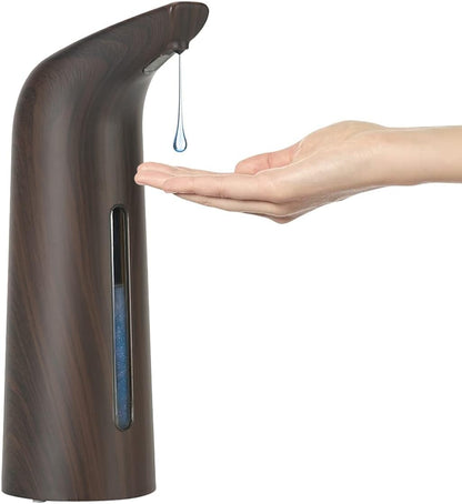 Automatic Soap Dispenser Touchless,400ml Touchless Liquid Soap Dispenser,Hands-Free Dish Soap Dispenser, IPX6 Waterproof Sensor, Auto Liquid Soap Dispenser for Bathroom Kitchen Hotel (Brown)
